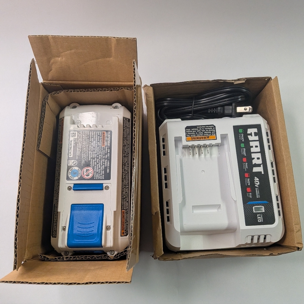 HART 40V 4.0Ah Lithium-lon Battery & Charger Kit (HLBP02/ HLCG04) - Open Box